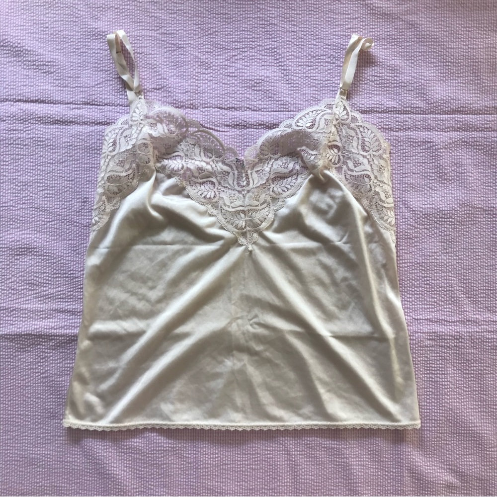 darling beige/cream vintage silky cami - Picture 1 of 4
